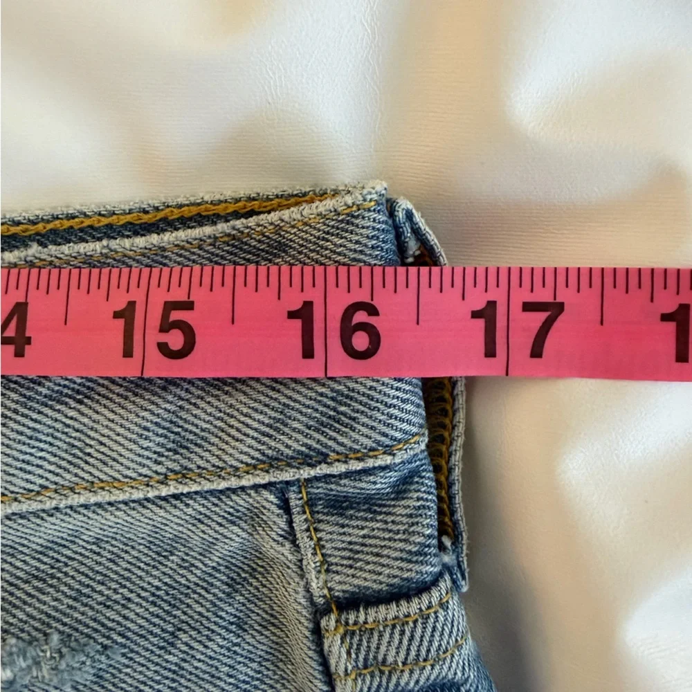 Agolde Parker Vintage Cutoff Organic Cotton Denim Shorts Size 28